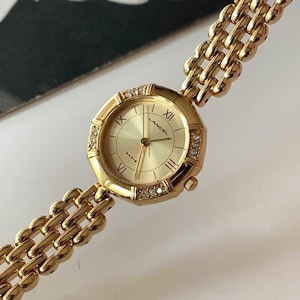 Vintage LANCEL PARIS Jewerly Watch Gold Tone Japan Made 
