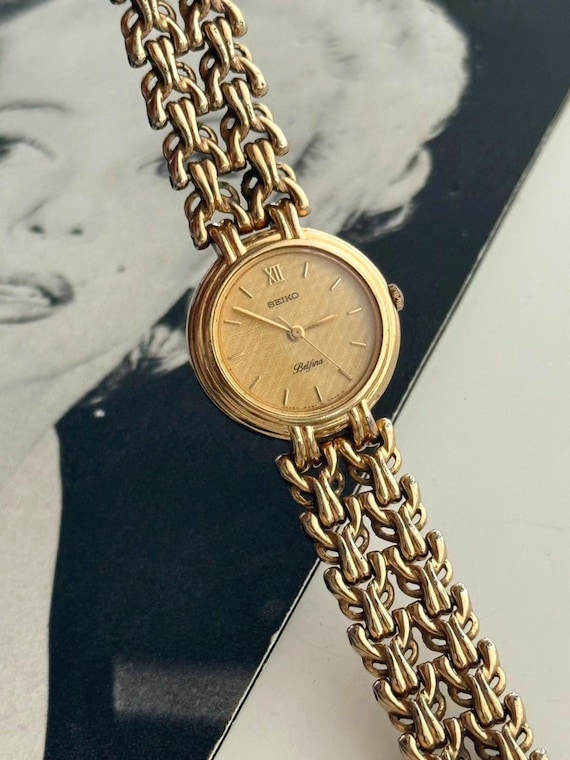 Vintage Seiko Belfina 90's Gold Tone Quartz Watch ,japan Made