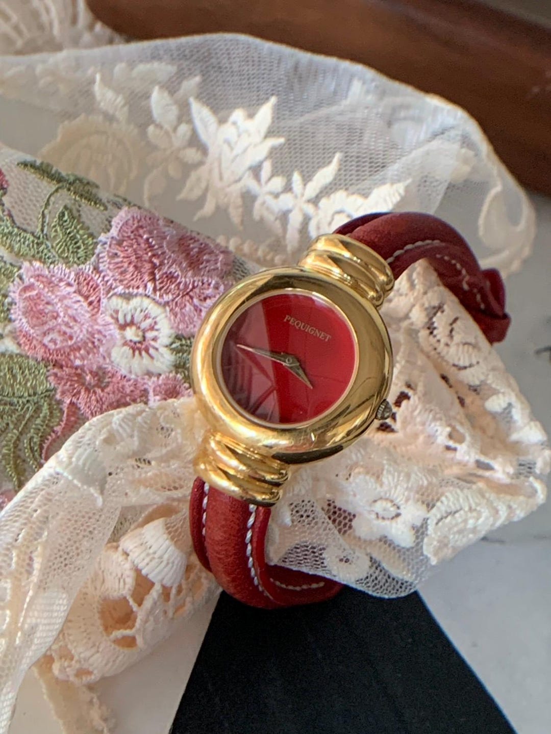 Vintage Emile Pequignet Ladies Swiss Watch Gold Plated 10 Micron