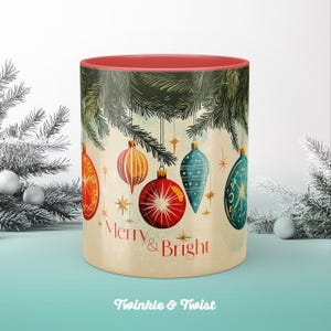 Christmas mug, Vintage Christmas Mug, Stocking Stuffer, Retro Holiday Decor, Coffee Mug for the Holidays, Holiday Tea Mug, Nostalgia