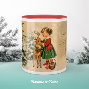 Christmas mug, Vintage Christmas Mug, Retro Holiday Decor, Christmas Gift, Stocking Stuffer, Holiday Nostalgia, Coffee Mug for Holidays