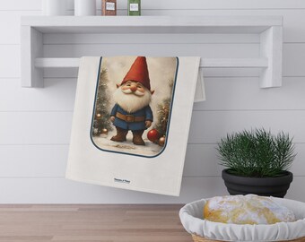 Toalla de mano con forma de gnomo navideño, toalla de mano con forma de elfo navideño, toalla de cocina navideña, decoración festiva, regalo de Navidad para mamá, regalo para calcetines