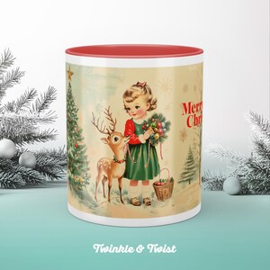 Christmas mug, Vintage Christmas Mug, Retro Holiday Decor, Christmas Gift, Stocking Stuffer, Holiday Nostalgia, Coffee Mug for Holidays
