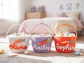 Personalized Easter Basket: Custom Name with Carrot Basket for Kids