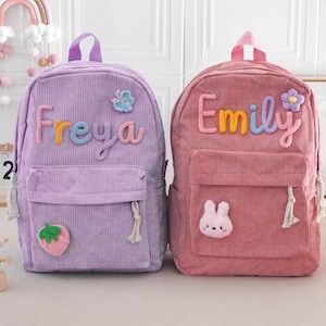 Custom Handmade Backpack/Lunchbag/Pencil Case Set, Personalized Back to School Kit,Toddler Book Bag,Gift For Kids, Birthday Gift For Girls