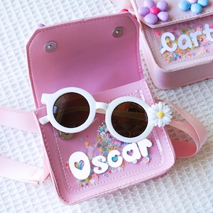Girls Personalized Toddler Purse - Funny Crossbody Mini Bag Gift for 2 3 4 Year Old,Small Sling Bag in Pink,Birthday Gift For Kids
