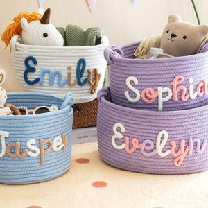 Baby-Dusche-Geschenk-Korb, personalisierte Baby Geschenk Kinderzimmer Dekor Korb, Baby Namen Geschenk, Baby Girl Geschenk, Baby Jungen Geschenk, Aufbewahrungskorb, Neugeborenen Geschenk