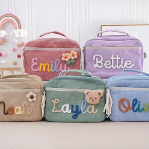 Custom Handmade Backpack/Lunchbag/Pencil Case Set, Personalized Back to School Kit,Toddler Book Bag,Gift For Kids, Birthday Gift For Girls