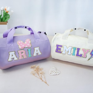 Benutzerdefinierte Tanztasche für Mädchen, Chenille Brieftasche, Geschenk für Tanzen / Gymnastik / Cheer Girls, Kleinkind Tanztasche, Mädchen Geschenk Alter 4 5 6 7 8 9