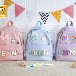 Sac à dos personnalisé pour tout-petit, Cartables en nylon, Cadeaux personnalisés pour enfants, Sac à dos pour la garderie, Sac à dos personnalisé, Cadeaux de Noël