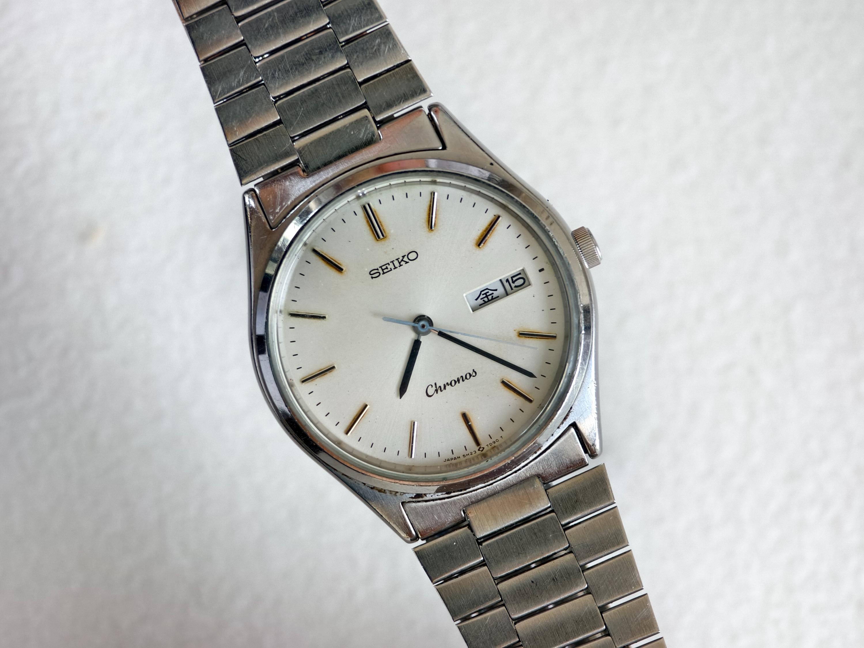SEIKO Chronos 8123-7080 ゴールド クォーツ 腕時計 Seiko 8123 - 日本