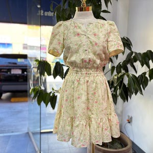 Embroidered Floral Puff Sleeve Mini Dress with Smocked Waist