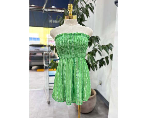 Strapless Smocked Mini Dress With Boho Print - Etsy