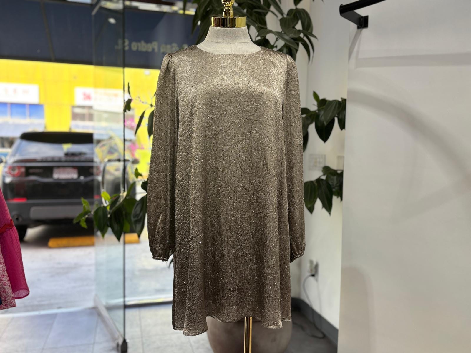 Metallic Gold Long Sleeve Dress - Etsy