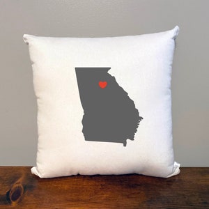 Georgia Pillow with Optional Heart image 1