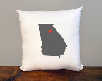 Georgia Pillow with Optional Heart