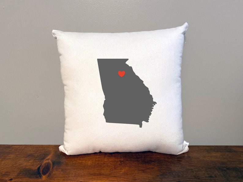 Georgia Pillow with Optional Heart image 1