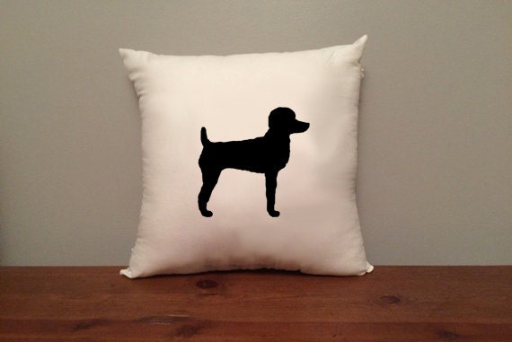 Poodle With Short Hair Pillow Etsy