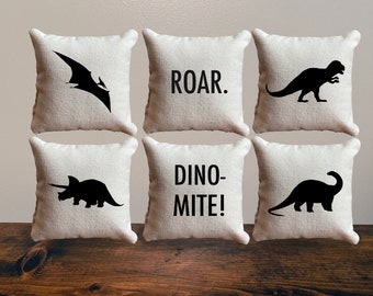 Dinosaur Mini Pillows with Optional Ornament Hanger