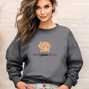 Gamer Sweatshirt: Cozy Cotton-Blend, Classic Fit