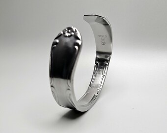 Cuff bangle bracelet made from a upcycled butter knife Stainless steel