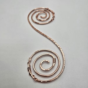 Copper hand coil, positive energy coil, stone holder, 5 inches, small