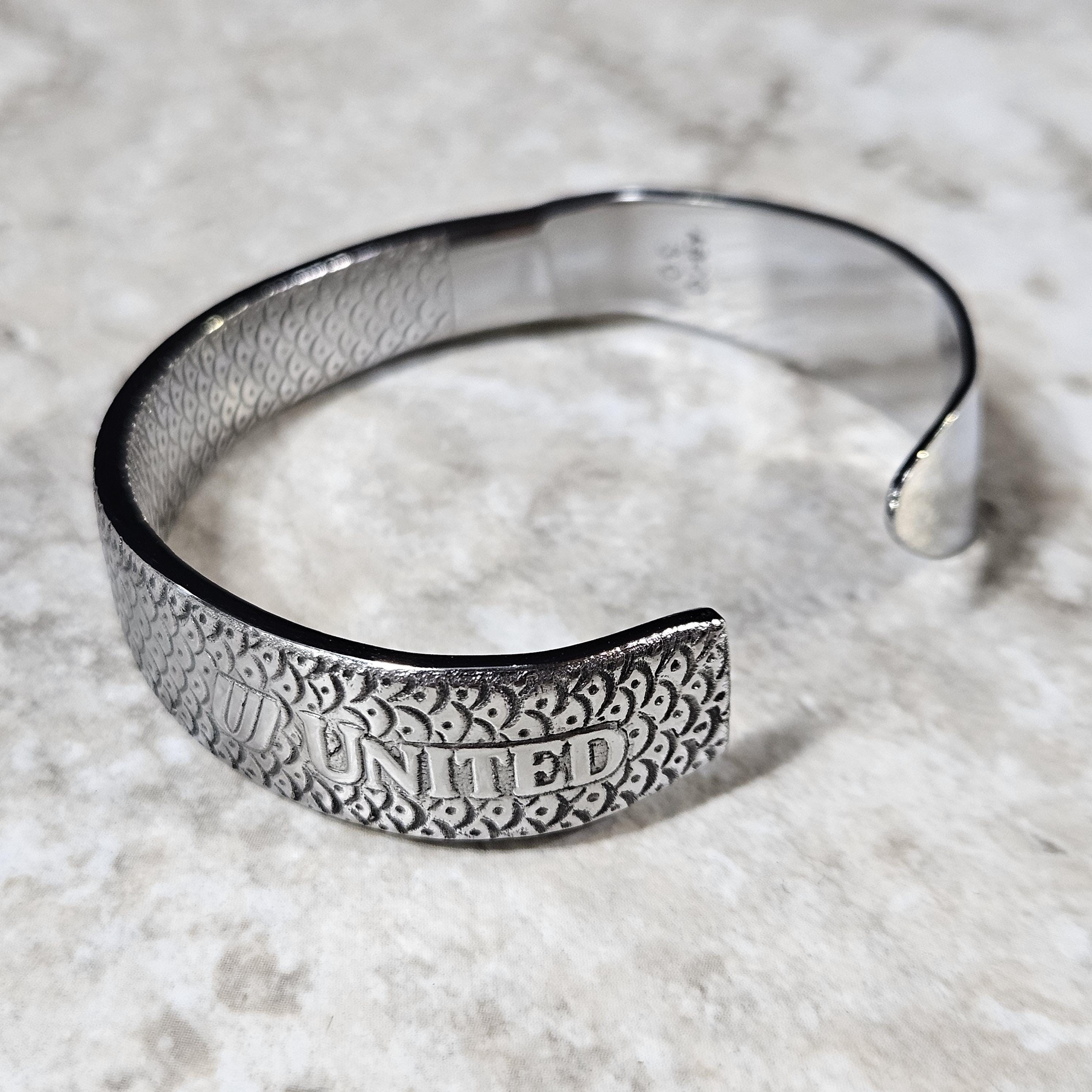 Cuff bracelet made from a upcycled butter knife Stainless steel