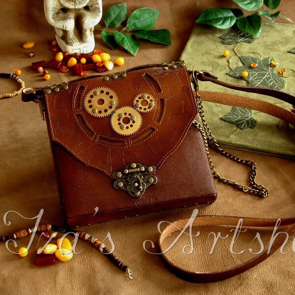 Steampunk Leather Pouch XI