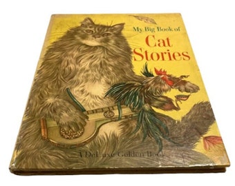 Vintage 1967 My BIG Book of CAT Stories - Hard to find _ A Deluxe Golden Book