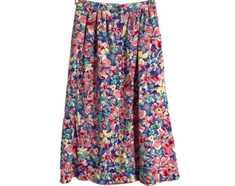 Vintage Floral Skirt w/ POCKETS - Napa Valley Petites - Size 4