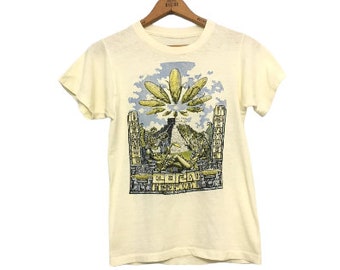 RARE 1980s Austin Texas CORN Festival T-Shirt - 10th Annual Corn Festival - 1984 Micael Priest Graphic Tee - Adult Size Small Medium