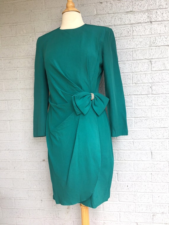 green emerald dress cocktail party