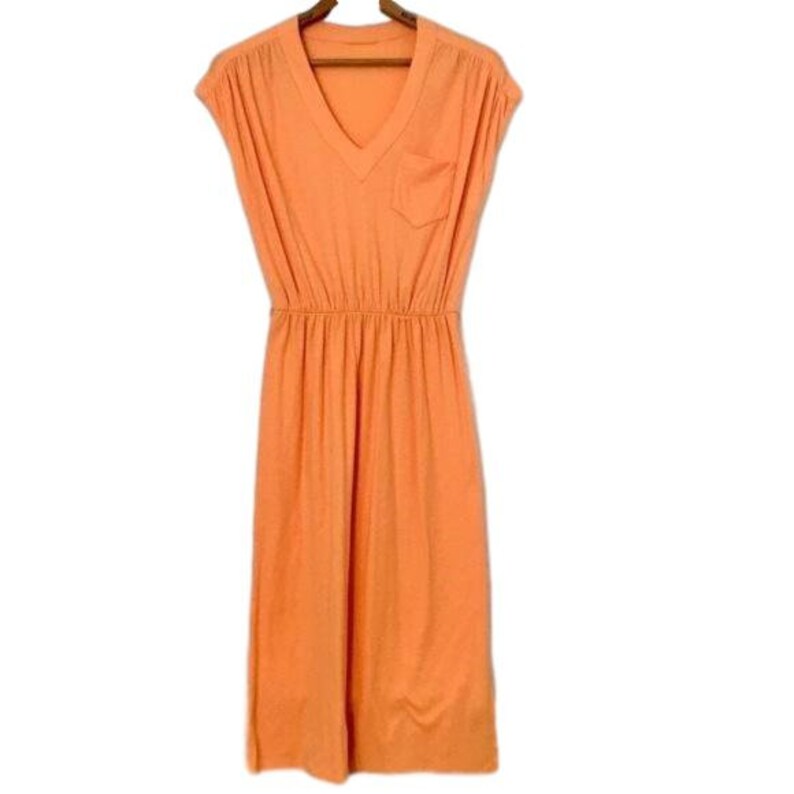 Vintage 70's CREAMSICLE Orange Cotton Dress With POCKET / Etsy