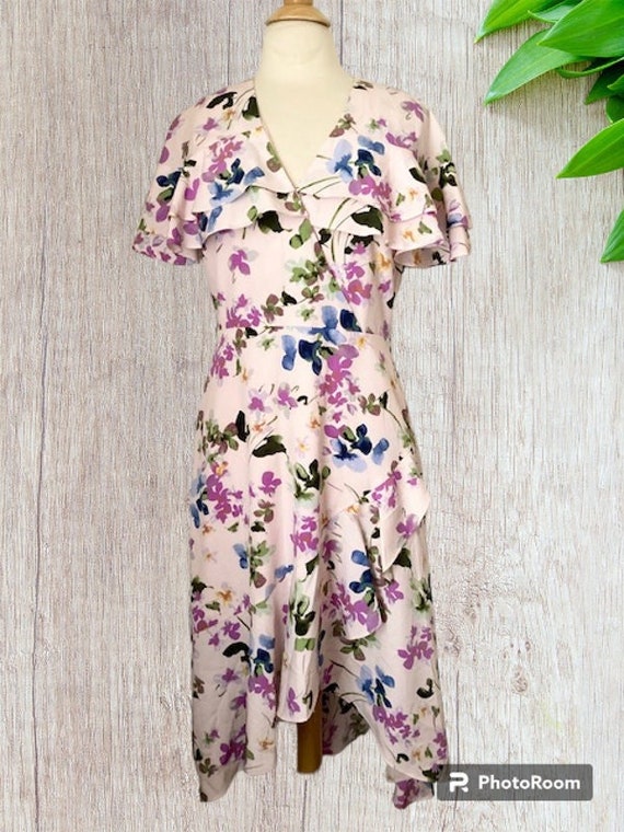 Vintage Pink & Lavender FLORAL Dress - Maggy Londo