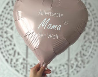 Regalo para el Día de la Madre: globo de corazón personalizado con el texto deseado, regalo para el Día de la Madre