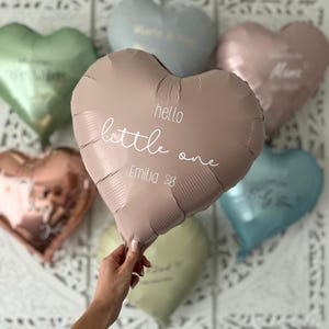 Palloncino in foil personalizzato con nome | carattere | palloncino a elio a forma di cuore | compleanno | matrimonio | nascita | battesimo | palloncino con testo desiderato