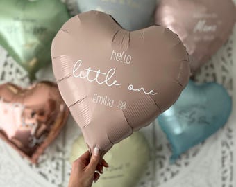Ballon en aluminium personnalisé avec nom | inscription | ballon cœur gonflé à l'hélium | anniversaire | mariage | naissance | baptême | ballon avec texte personnalisé