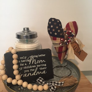 American Flag Heart Nodder, patriotic, USA, Americana, tier tray