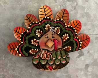 Turkey decor, turkey Magnet, harvest, fall, thanksgiving, magnet, refrigerator magnet, note holder