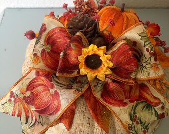 Fall Bundt Pan Decor, fall centerpiece, table decoration