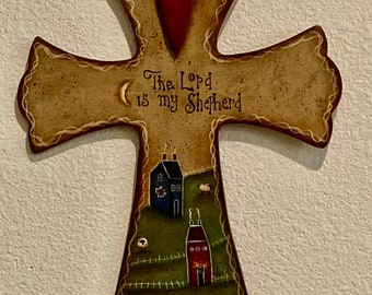 Handpainted Wood Cross