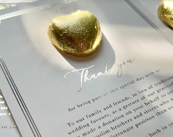 Gold Foiled Wedding Favors: Luxury Chocolate Nikkah - Mariyam Studios