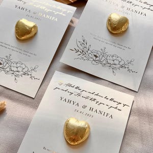 Trouwbedankjes chocolade, trouwbedankjes, verlovingschocolade, bruiloftchocolade, luxe chocolade, goud verijdelde Nikkah-gunst, Katb Kitab