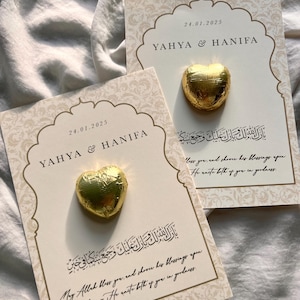 Cadeaux de mariage Chocolat, Cadeaux de mariage, Chocolat de fiançailles, Chocolat de mariage, Chocolat de luxe, Cadeau Nikkah en feuille d'or, Katb Kitab