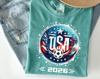 USA 2026 Soccer PNG: Patriotic Sports Graphic (Digital Download)