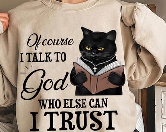 Funny Cat Christian PNG: Religious Humor Digital Download