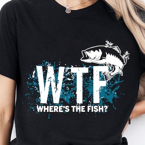 WTF Var är fisken PNG - Rolig fiskedesign - Digital nedladdning - Fiskare Sublimering PNG