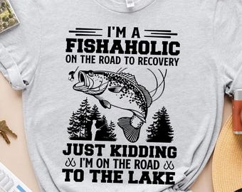 Sono un Fishaholic PNG - Divertente citazione di pesca Design - Road to the Lake Arte digitale per pescatori