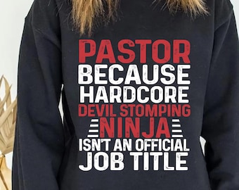 Funny Pastor PNG - Hardcore Devil Stomping Ninja Christian Quote Clipart for T-Shirts, Hoodies, Mugs, Posters