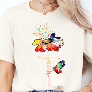 Faith Cross Flower and Butterfly PNG - Christian Sublimation Design - Religious Inspirational PNG Art for T-Shirts, Mugs, and Decor